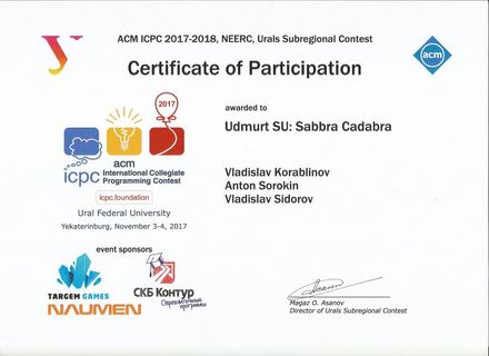 ACM-ICPC 2018 Subregional Sabbar Cadabra cert