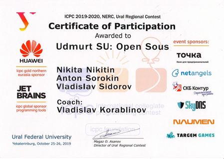 Сертификат Никитина, Сорокина и Сидорова